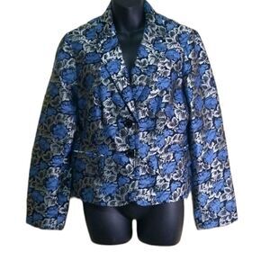 Nine West Blue, Black and Silver Blazer size 10